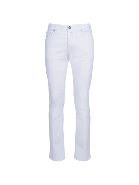Blugi slim fit Jacob Cohen albi