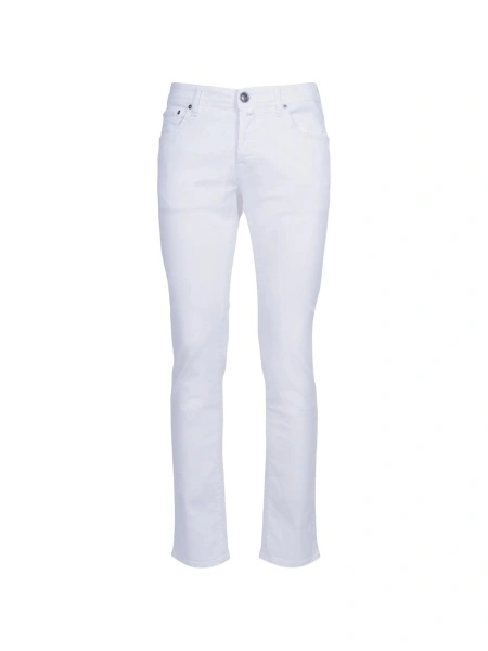 Blugi slim fit Jacob Cohen albi