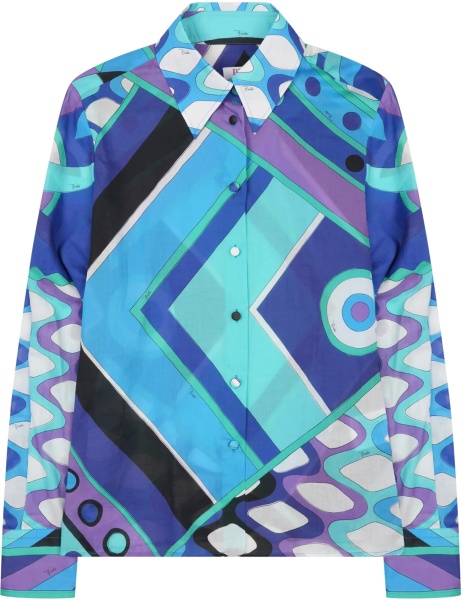 Bluza Camicia In Cotone Con Stampa Vivara