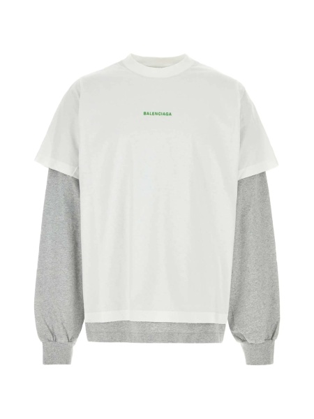 Bluza de trening Balenciaga alba din bumbac