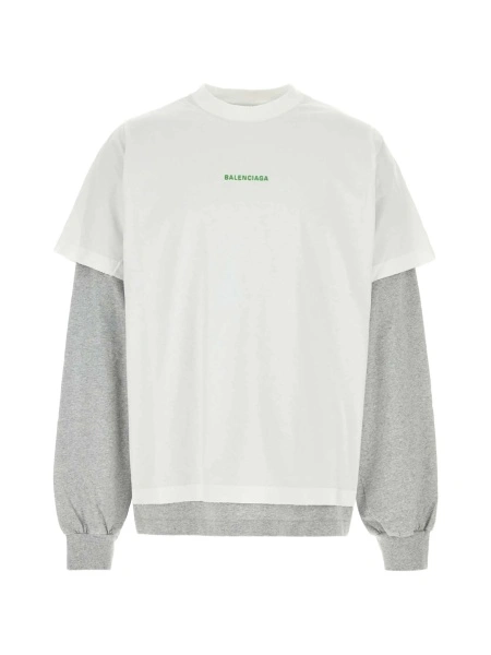 Bluza de trening Balenciaga alba din bumbac