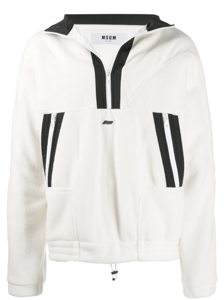 Bluza de trening MSGM alba din polyester