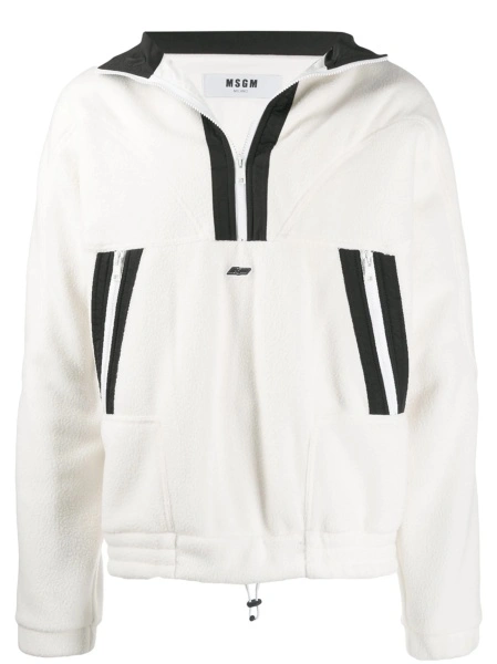Bluza de trening MSGM alba din polyester