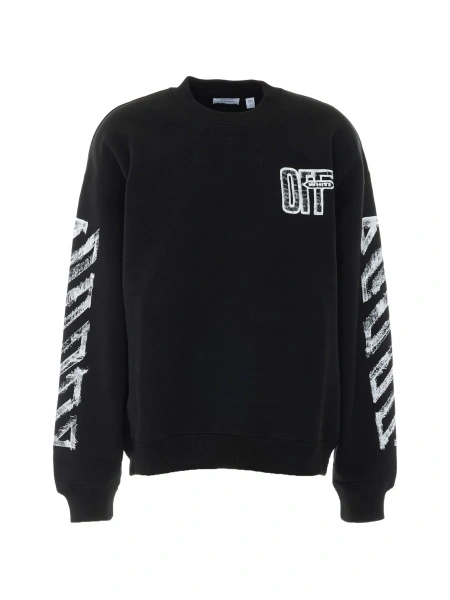 Bluza de trening Off-White neagra din bumbac