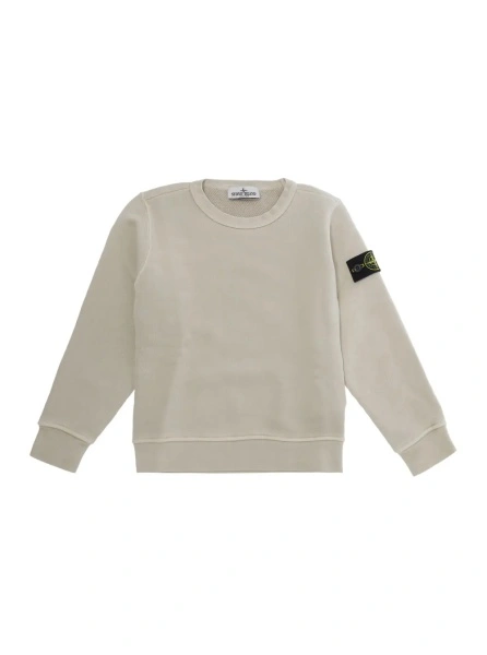 Bluza de trening Stone Island bej din bumbac