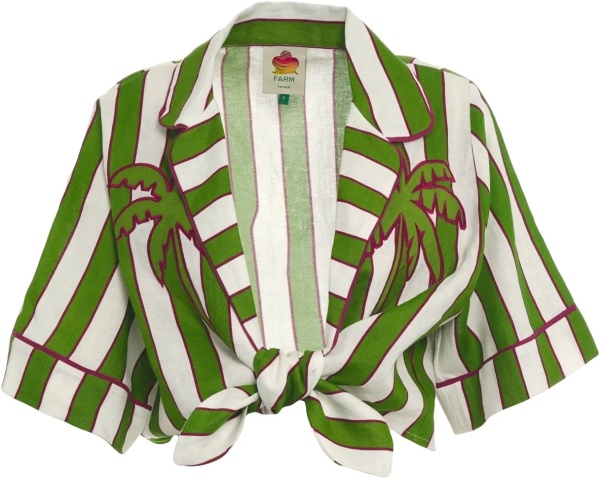 Bluza Striped blouse with embroidery