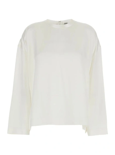 Bluza TOTEME alba din vascoza