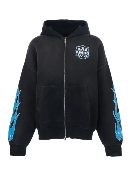 Bluza trening Black Hoodie with Front Logo and Maxi Logo on the Back for Men