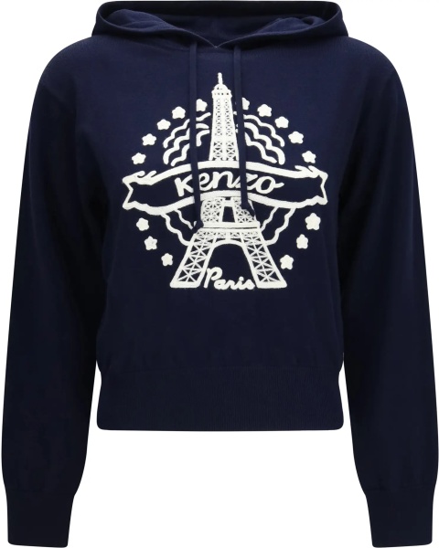 Bluza trening Kenzo Eiffel Tower Design wool Hoodie