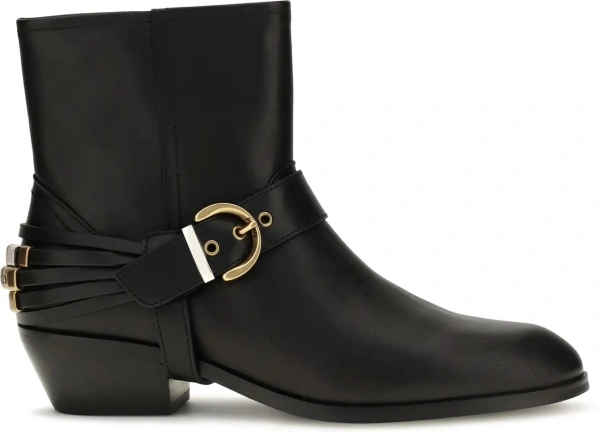Bocanci casual Pinko negri din piele