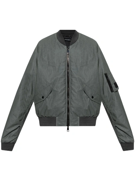Bomber jacket Dolce & Gabbana gri din bumbac si in