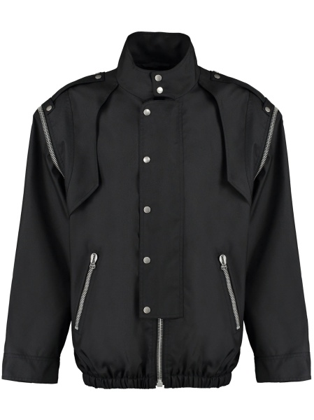 Bomber jacket Gucci neagra din polyester si poliamida