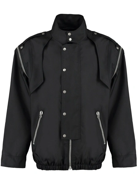 Bomber jacket Gucci neagra din polyester si poliamida