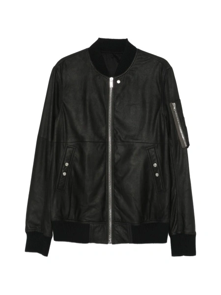 Bomber jacket Rick Owens neagra din lana si spandex/elastan
