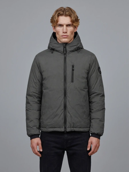 Bomber Jacket With Hood Lodge Black Disc