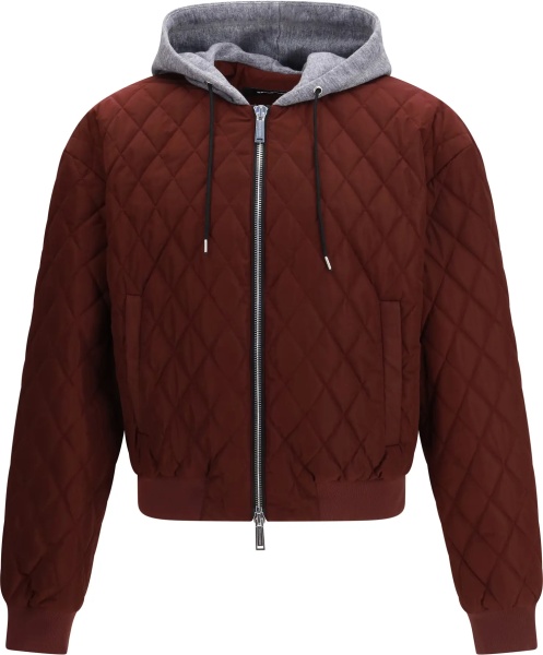Bomber Quilted hooded Bomber Jacket