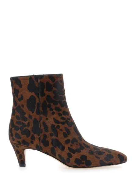 Botine TWINSET maro din piele