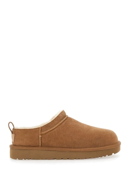 Botine UGG bej din piele intoarsa 'Classic Micro'