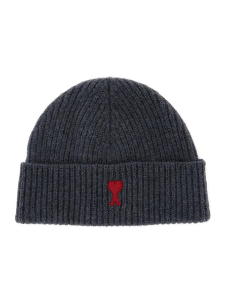 Caciula Gray Wool ADC Embroidered Beanie for Women
