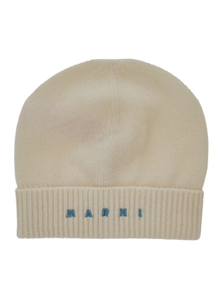 Caciula Unisex Hat in White Wool and Cashmere for Boy