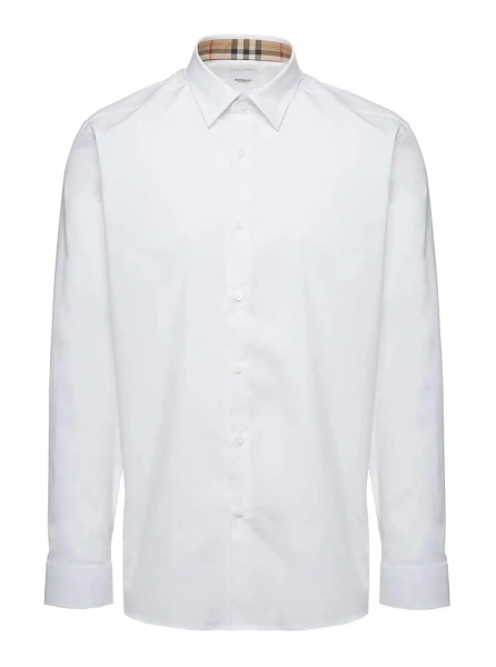 Camasa Burberry alba din bumbac