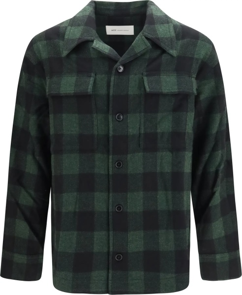 Camasa casual Checked virgin wool Shirt