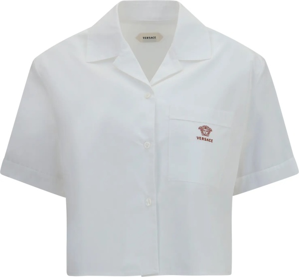 Camasa casual Cropped cotton poplin Shirt