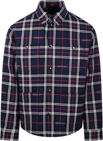 Camasa casual Padded tartan cotton jacquard Shirt
