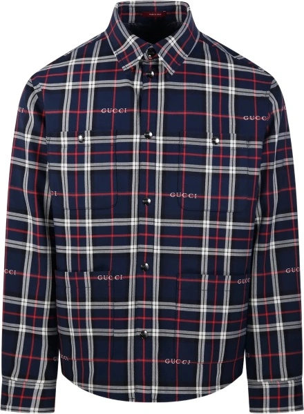 Camasa casual Padded tartan cotton jacquard Shirt