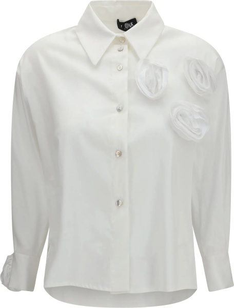 Camasa casual Shirt with appliqué roses