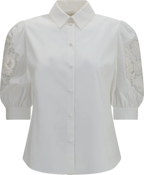 Camasa casual Shirt with Sangallo lace sleeves