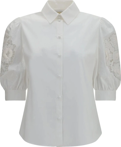 Camasa casual Shirt with Sangallo lace sleeves