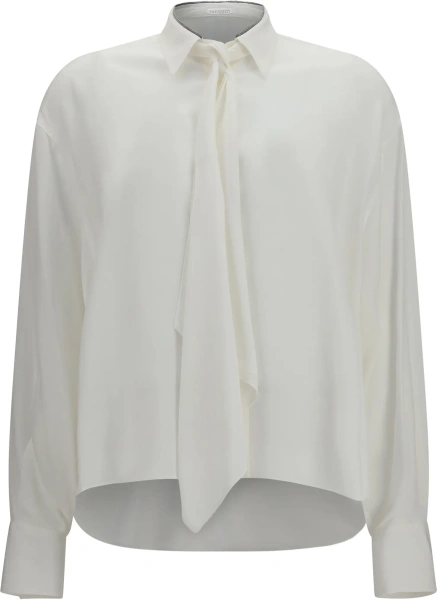 Camasa casual Silk crêpe de Chine Shirt with tie