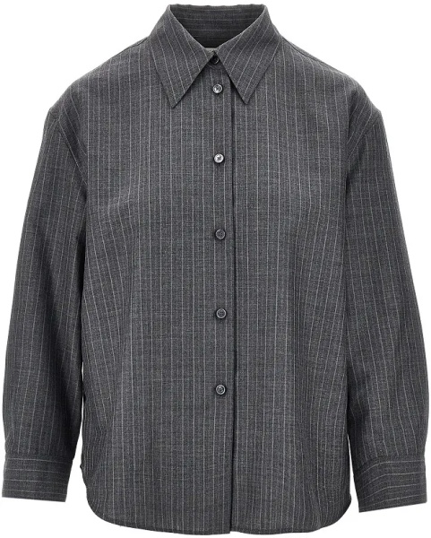 Camasa Wool shirt with pin-striped motif