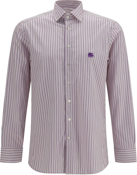 Camasi Roma striped cotton Shirt with Pegaso logo