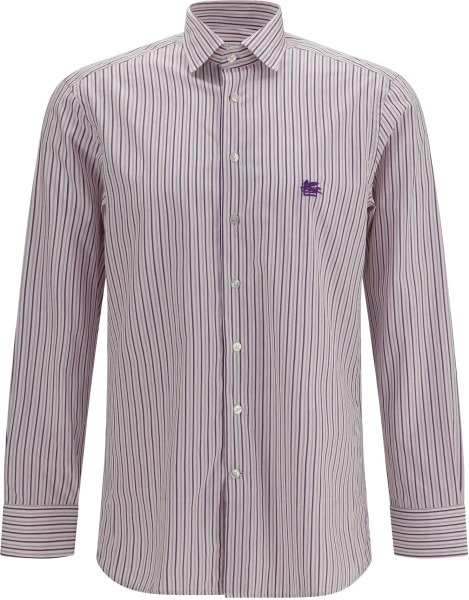 Camasi Roma striped cotton Shirt with Pegaso logo