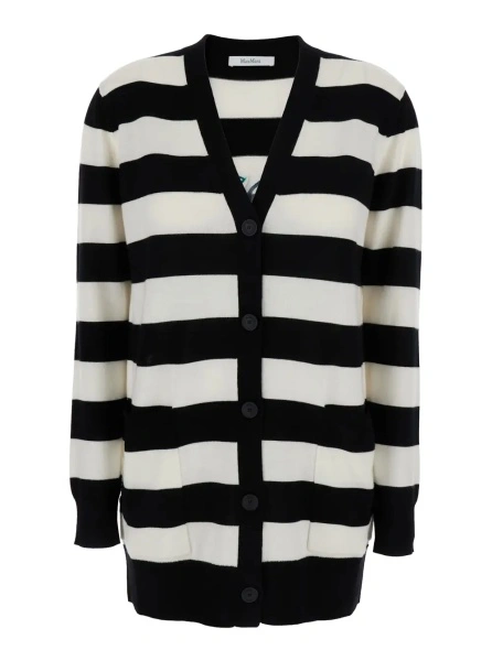 Cardigan Max Mara alb din lana