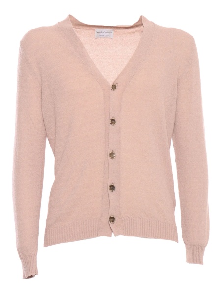 Cardigan Pink bouclé cardigan