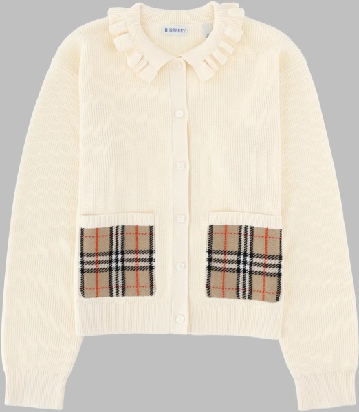 Cardigane Cardigan Con Tasche Ricamate