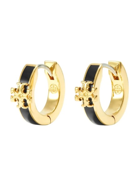 Cercei Hoop Earrings 'Kira' with Double T Motif in Brass Blend for Women