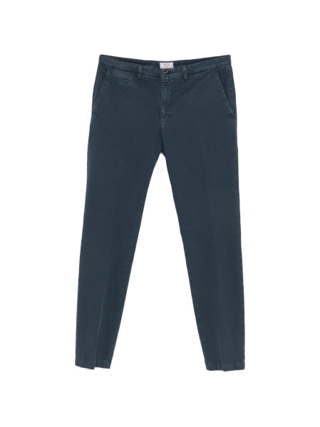 Chinos Briglia albastri din bumbac si spandex/elastan