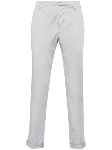 Chinos Dondup gri din bumbac si spandex/elastan