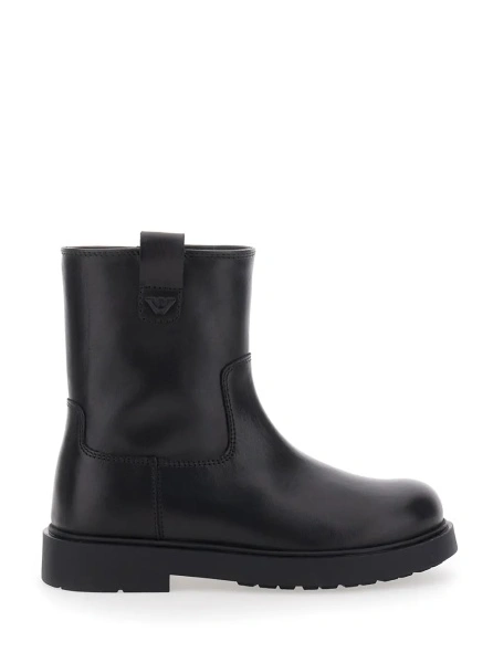 Cizme EMPORIO ARMANI KIDS negre din piele