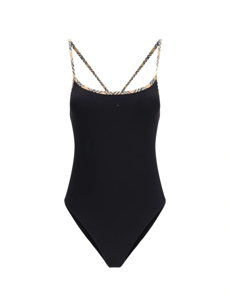Costum de baie intreg Burberry negru