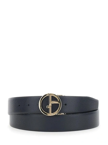 Curea Giorgio Armani albastra din piele