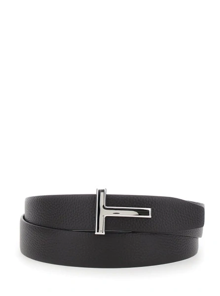 Curea Tom Ford maro din piele