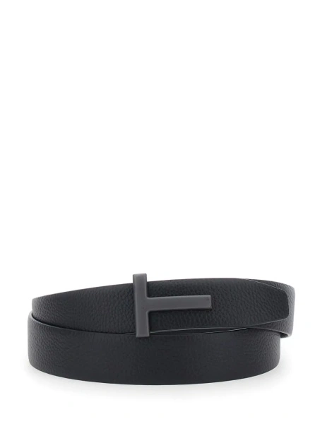 Curea Tom Ford neagra din piele