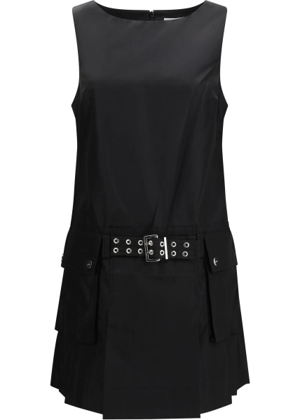 Duchesse Nylon Belted Mini Dress