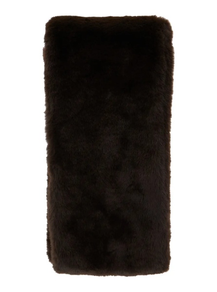 Esarfa Scarf 'Kai' in Ecoleather with wallet design and brown color for women