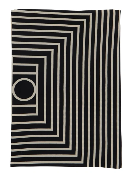 Esarfa TOTÊME Square silk scarf with all-over logo print Black women